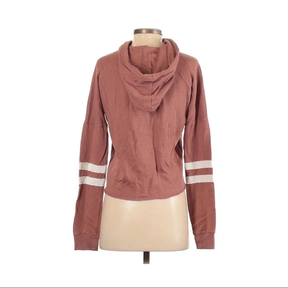 Lucky Brand How About No Distressed Cropped Hoodie - Picture 2 of 5